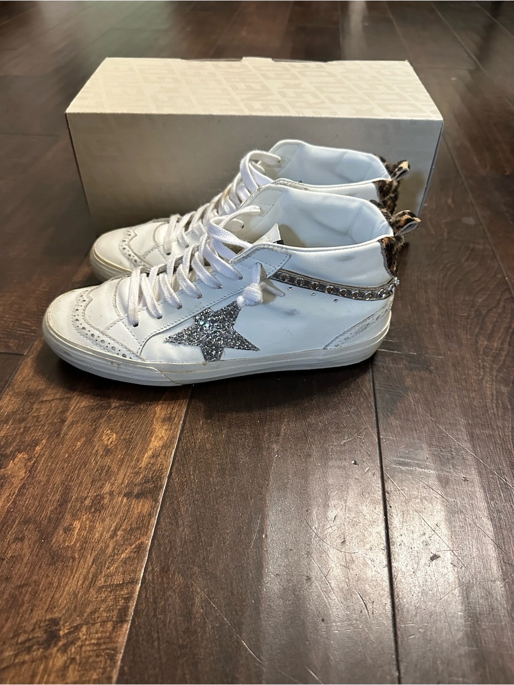 SOLD-Golden Goose Midstar sneakers with Swaborski crystals and Glitter Star-36